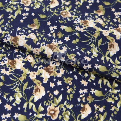 Плательная ткань "Фламенко" 1.1, 80 гр/м2, шир.150 см, принт растительный - купить в Перми. Цена 241.49 руб.