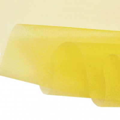 Фатин жесткий 16-68, 22 гр/м2, шир.180см, цвет жёлтый - купить в Перми. Цена 89.29 руб.