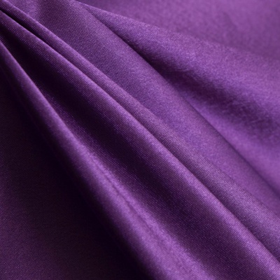 Поли креп-сатин 19-3536, 125 (+/-5) гр/м2, шир.150см, цвет фиолетовый - купить в Перми. Цена 155.57 руб.