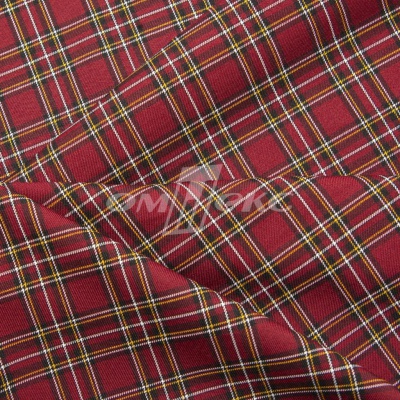 Ткань костюмная клетка 24379 2012, 230 гр/м2, шир.150см, цвет бордовый/бел/жел - купить в Перми. Цена 539.74 руб.
