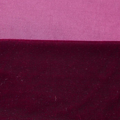 Бархат стрейч №2, 240 гр/м2, шир.160 см, (2,6 м/кг), цвет бордо - купить в Перми. Цена 740.88 руб.