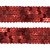 Тесьма с пайетками 3, шир. 20 мм/уп. 25+/-1 м, цвет красный - купить в Перми. Цена: 778.19 руб.