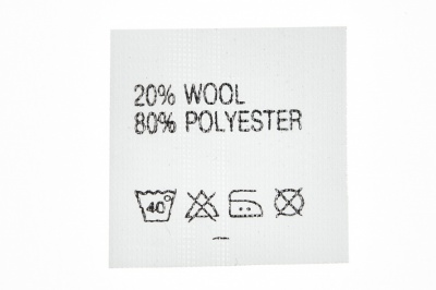 Состав и уход 20% wool 80% poliester - купить в Перми. Цена: 64.21 руб.