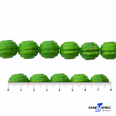 0309-Бусины деревянные "ОмТекс", 16 мм, упак.50+/-3шт, цв.019-зеленый - купить в Перми. Цена: 62.22 руб.