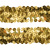 Тесьма с пайетками D16, шир. 30 мм/уп. 25+/-1 м, цвет золото - купить в Перми. Цена: 1 087.39 руб.