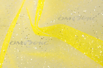 Сетка Глиттер, 40 гр/м2, шир.160см, цвет жёлтый - купить в Перми. Цена 163.01 руб.