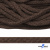 Шнур плетеный d-6 мм, 70% хлопок 30% полиэстер, уп.90+/-1 м, цв.1073-т.коричневый - купить в Перми. Цена: 594 руб.