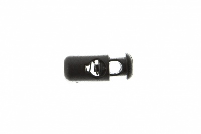 8108 Фиксатор пластиковый "Бочонок", 20х8 мм, цвет чёрный - купить в Перми. Цена: 1.29 руб.