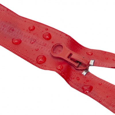Молния водонепроницаемая PVC Т-7, 20 см, неразъемная, цвет (820)-красный - купить в Перми. Цена: 21.56 руб.