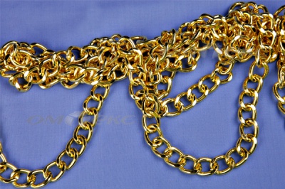 Цепь металл декоративная №11 (17*13) золото (10+/-1 м)  - купить в Перми. Цена: 1 341.87 руб.