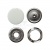 Кнопка рубашечная (закрытая) 9,5мм - эмаль, цв.101 - белый - купить в Перми. Цена: 6.65 руб.
