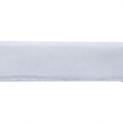 Лента бархатная нейлон, шир.12 мм, (упак. 45,7м), цв.01-белый - купить в Перми. Цена: 457.61 руб.