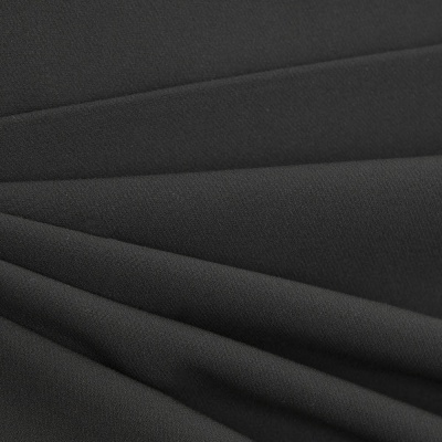 Костюмная ткань "Элис", 220 гр/м2, шир.150 см, цвет чёрный - купить в Перми. Цена 308 руб.