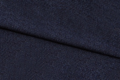 Ткань джинсовая №96, 160 гр/м2, шир.148см, цвет т.синий - купить в Перми. Цена 350.42 руб.
