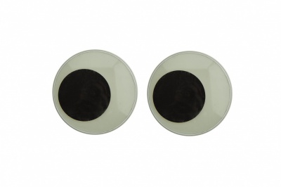 Глазки для игрушек, круглые, с бегающими зрачками, 40 мм/упак.20+/-2 шт, цв. -черно-белые - купить в Перми. Цена: 158.73 руб.