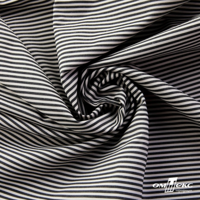 Ткань сорочечная Полоска Кенди, 115 г/м2, 58% пэ,42% хл, шир.150 см, цв.6-черный, (арт.110) - купить в Перми. Цена 306.69 руб.