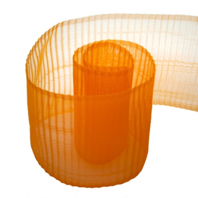 Лента капроновая "Гофре", шир. 110 мм/уп. 50 м, цвет оранжевый - купить в Перми. Цена: 26.93 руб.