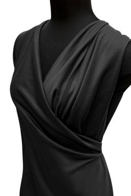 Трикотаж "Grange" BLACK 1# (2,38м/кг), 280 гр/м2, шир.150 см, цвет чёрно-серый - купить в Перми. Цена 861.22 руб.