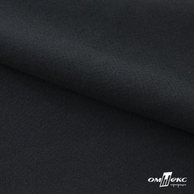 Трикотажное полотно "Капри" 100% полиэстр, 152см, 320 г/м2, чёрный, м - купить в Перми. Цена 374 руб.