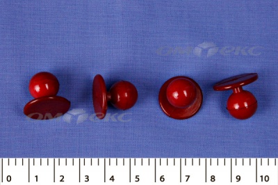 Пуговица поварская "Пукля", 10 мм, цвет красный - купить в Перми. Цена: 2.28 руб.