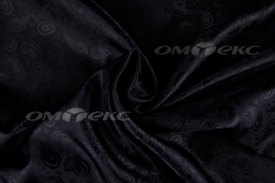 Ткань подкладочная жаккард Р14098, чёрный, 85 г/м2, шир. 150 см, 230T - купить в Перми. Цена 166.45 руб.