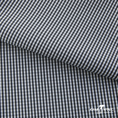 Ткань сорочечная Клетка Виши, 115 г/м2, 58% пэ,42% хл, шир.150 см, цв.6-черный, (арт.111) - купить в Перми. Цена 306.69 руб.