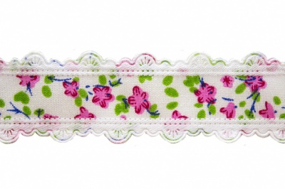 Тесьма декоративная 0385-6170, шир. 25 мм/уп. 22,8+/-1 м, цвет 02-розовый - купить в Перми. Цена: 364.70 руб.