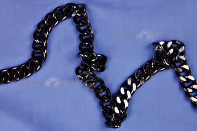 Цепь металл декоративная №9 (13,5*16,5) черная (10+/-1 м)  - купить в Перми. Цена: 808.92 руб.