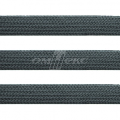 Шнур плетеный (плоский) d-12 мм, (уп.90+/-1м), 100% полиэстер, цв.272 - серый - купить в Перми. Цена: 8.62 руб.
