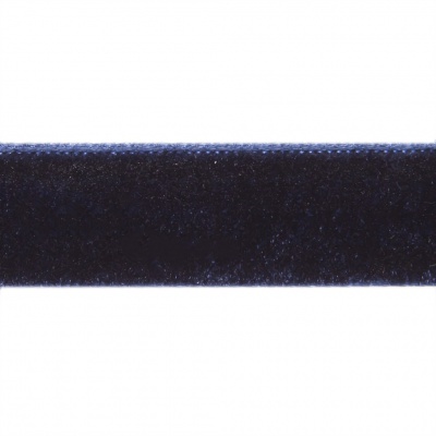 Лента бархатная нейлон, шир.12 мм, (упак. 45,7м), цв.180-т.синий - купить в Перми. Цена: 411.60 руб.