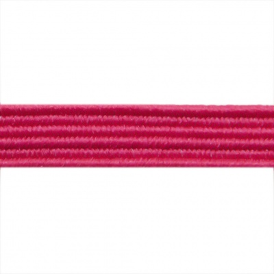 Резиновые нити с текстильным покрытием, шир. 6 мм ( упак.30 м/уп), цв.- 84-фуксия - купить в Перми. Цена: 155.22 руб.