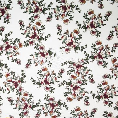 Плательная ткань "Фламенко" 23.1, 80 гр/м2, шир.150 см, принт растительный - купить в Перми. Цена 264.56 руб.