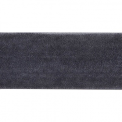 Лента бархатная нейлон, шир.25 мм, (упак. 45,7м), цв.189-т.серый - купить в Перми. Цена: 981.09 руб.