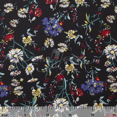 Плательная ткань "Фламенко" 6.2, 80 гр/м2, шир.150 см, принт растительный - купить в Перми. Цена 239.03 руб.
