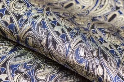 Ткань костюмная жаккард, 135 гр/м2, шир.150см, цвет синий№18 - купить в Перми. Цена 441.95 руб.