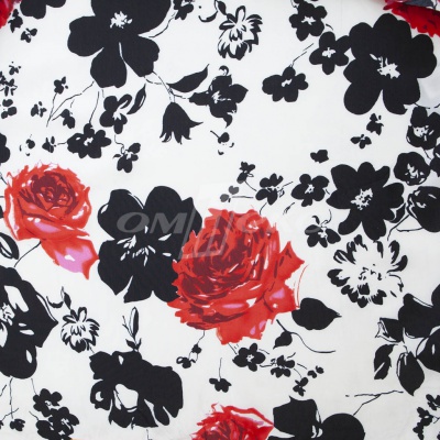 Плательная ткань "Фламенко" 22.1, 80 гр/м2, шир.150 см, принт растительный - купить в Перми. Цена 239.03 руб.