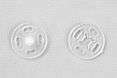 Кнопки пришивные пластиковые 13 мм, блистер 24шт, цв.-прозрачные - купить в Перми. Цена: 62.27 руб.
