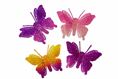Бабочка декоративная пластиковая #12 - купить в Перми. Цена: 7.09 руб.