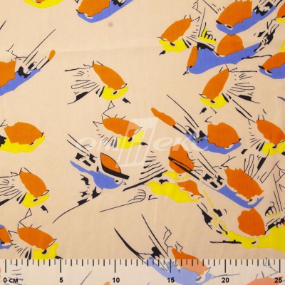 Плательная ткань "Софи" 14.1, 75 гр/м2, шир.150 см, принт птицы - купить в Перми. Цена 241.49 руб.