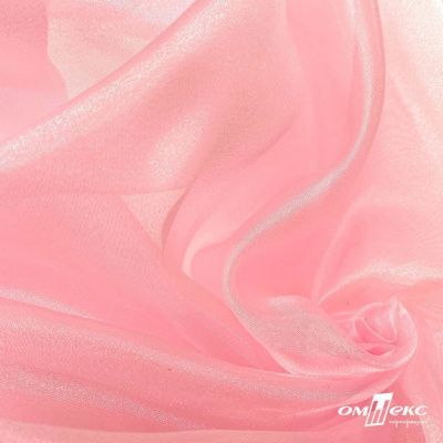 Ткань органза, 100% полиэстр, 28г/м2, шир. 150 см, цв. #47 розовая пудра - купить в Перми. Цена 86.24 руб.