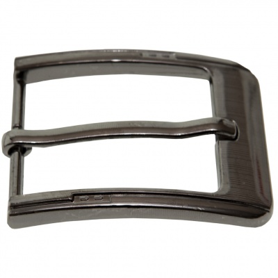 Пряжка металлическая для мужского ремня SC035#6 (шир.ремня 40 мм), цв.-тем.никель - купить в Перми. Цена: 43.93 руб.