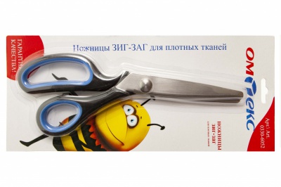 Ножницы арт.0330-6052 "ЗИГ-ЗАГ" 5 мм, для плотных тканей , 9"/ 229 мм - купить в Перми. Цена: 733.08 руб.