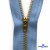 Молнии джинсовые металл т-4, 18 см латунь (YG), цв.-деним (231) - купить в Перми. Цена: 21.57 руб.