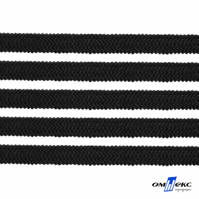Лента эластичная вязанная (резинка) 4 мм (200+/-1 м) 400 гр/м2 черная бобина "ОМТЕКС" - купить в Перми. Цена: 1.78 руб.