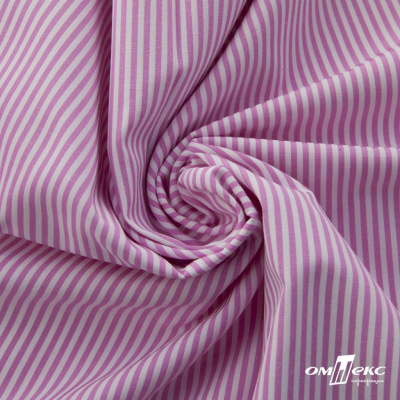 Ткань сорочечная Полоска Кенди, 115 г/м2, 58% пэ,42% хл, шир.150 см, цв.1-розовый, (арт.110) - купить в Перми. Цена 306.69 руб.