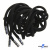 Шнурки #107-05, круглые 130 см, декор.наконечник, цв.чёрный - купить в Перми. Цена: 22.56 руб.