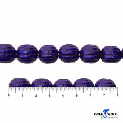 0309-Бусины деревянные "ОмТекс", 16 мм, упак.50+/-3шт, цв.018-фиолет - купить в Перми. Цена: 62.22 руб.