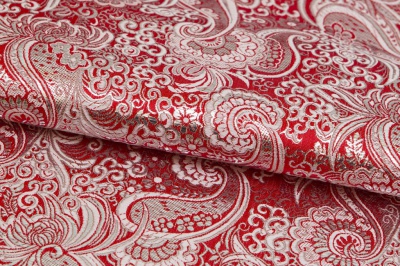 Ткань костюмная жаккард, 135 гр/м2, шир.150см, цвет красный№3 - купить в Перми. Цена 441.94 руб.