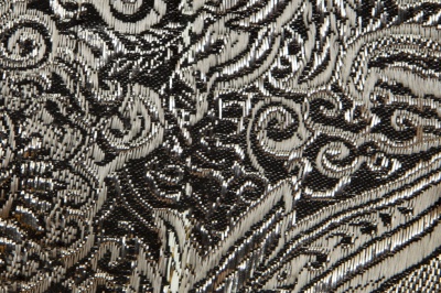 Ткань костюмная жаккард №11, 140 гр/м2, шир.150см, цвет тем.серебро - купить в Перми. Цена 383.29 руб.