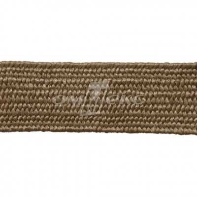 Тесьма отделочная полипропиленовая плетеная эластичная #2, шир. 40мм, цв.- соломенный - купить в Перми. Цена: 51.51 руб.